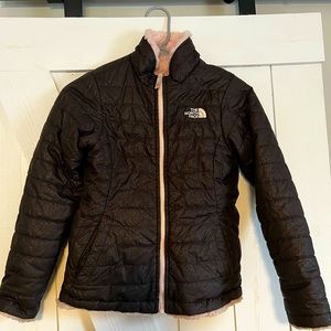 Girls Reversible NorthFace Coat. Size 10/12.
